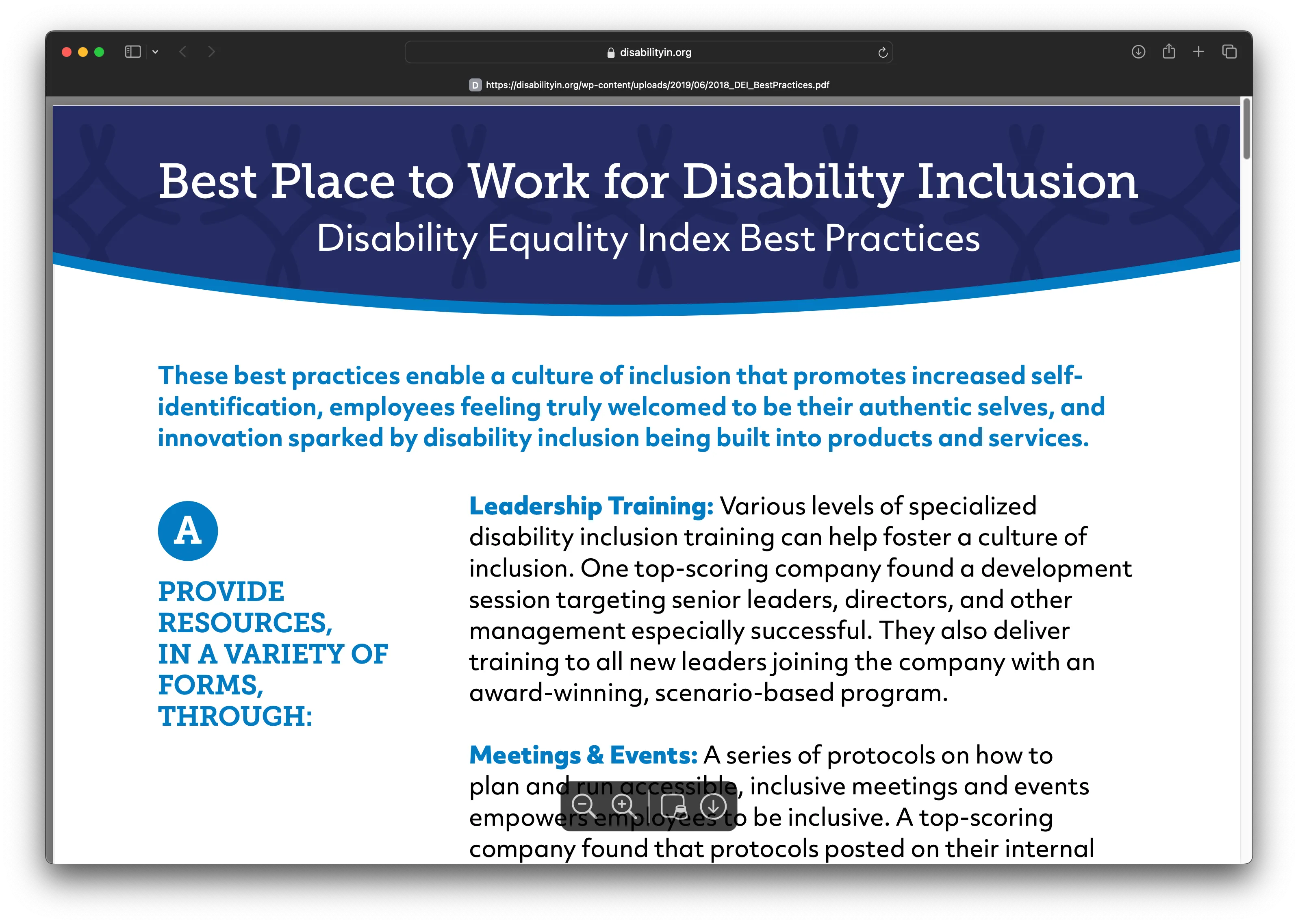 Title: Best Place to Work for Disability Inclusion. Subtitle: Disability Equality Index Best Practices.