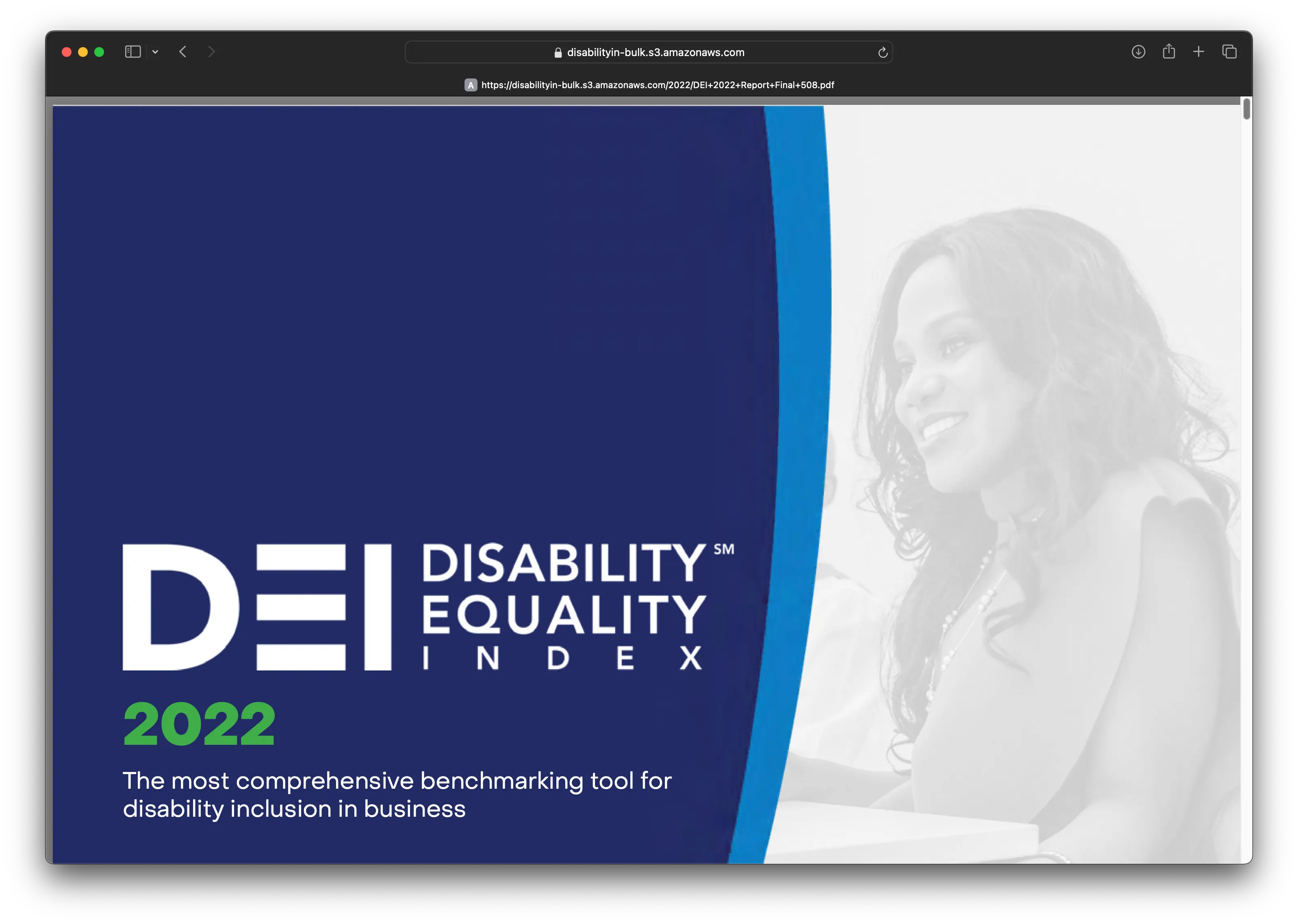 DEI Disability Equality Index. 2022. The most comprehensive benchmarking tool for disability inclusion in business